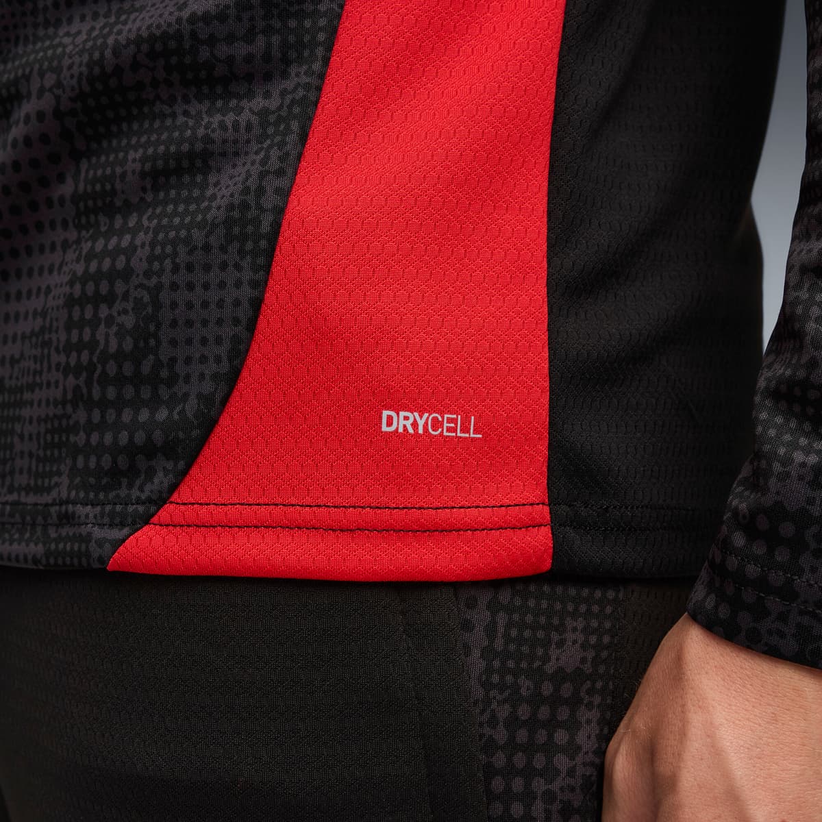 PUMA AC Milan 25/26 trainingstop met kwartrits voor Heren, Zwart/Rood, Maat L thumbnail 2