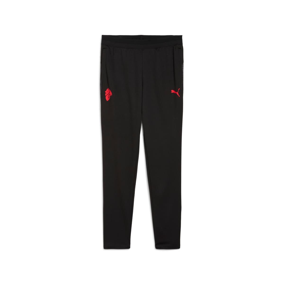 PUMA AC Milan trainingsbroek, Zwart/Rood, Maat 9-10Y thumbnail 3