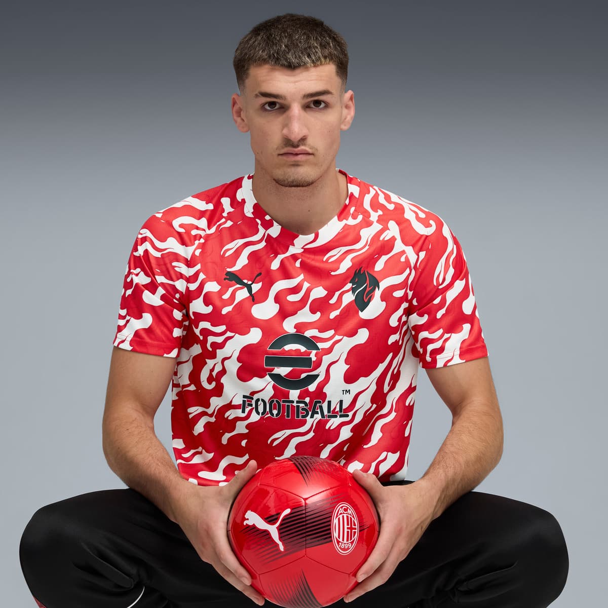 PUMA AC Milan Pre-match shirt voor Heren, Rood/Wit, Maat XXL thumbnail 6