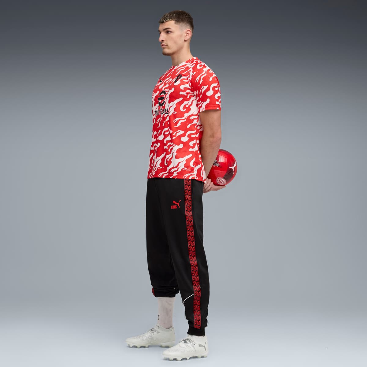 PUMA AC Milan Pre-match shirt voor Heren, Rood/Wit, Maat XXL thumbnail 4