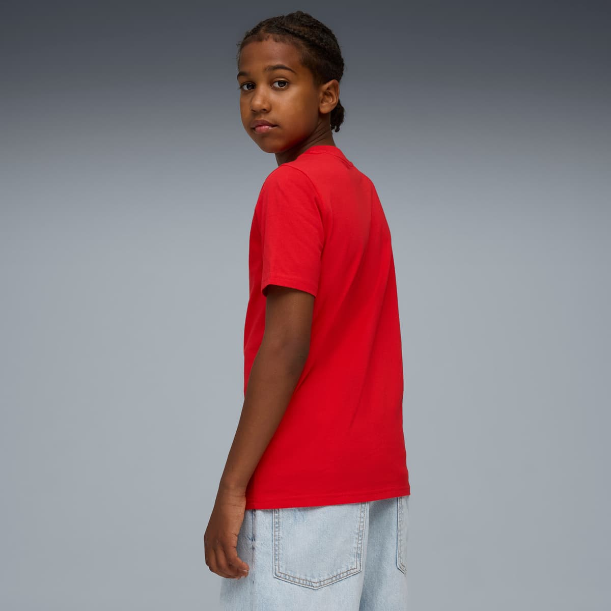 PUMA AC Milan FtblEssentials T-shirt voor Heren, Zwart/Rood, Maat 9-10Y thumbnail 5