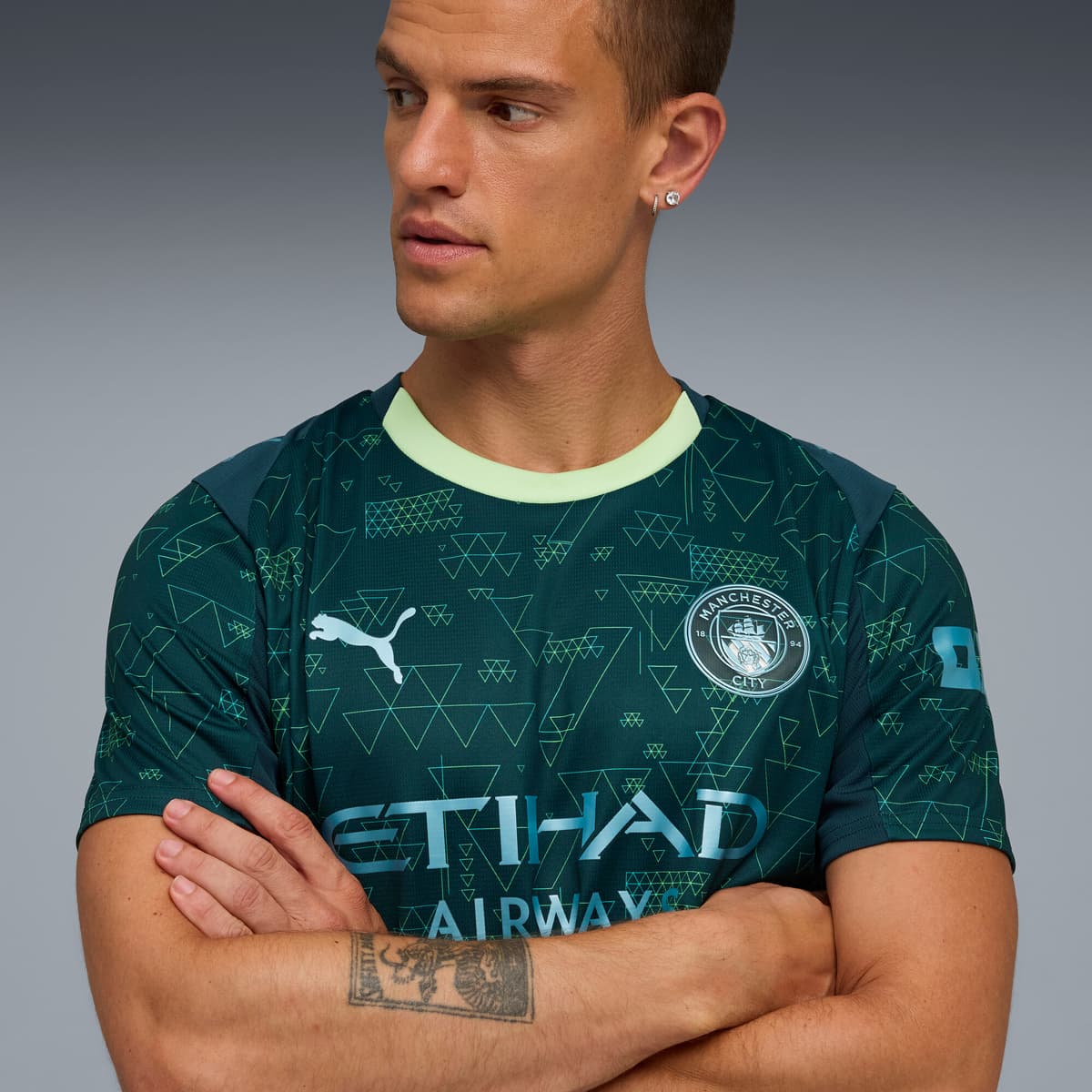 PUMA Manchester City 25/26 vierde shirt voor Heren, Groen, Maat M thumbnail 6