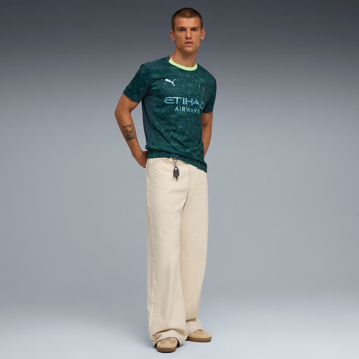 PUMA Manchester City 25/26 vierde shirt voor Heren, Groen, Maat M thumbnail 5