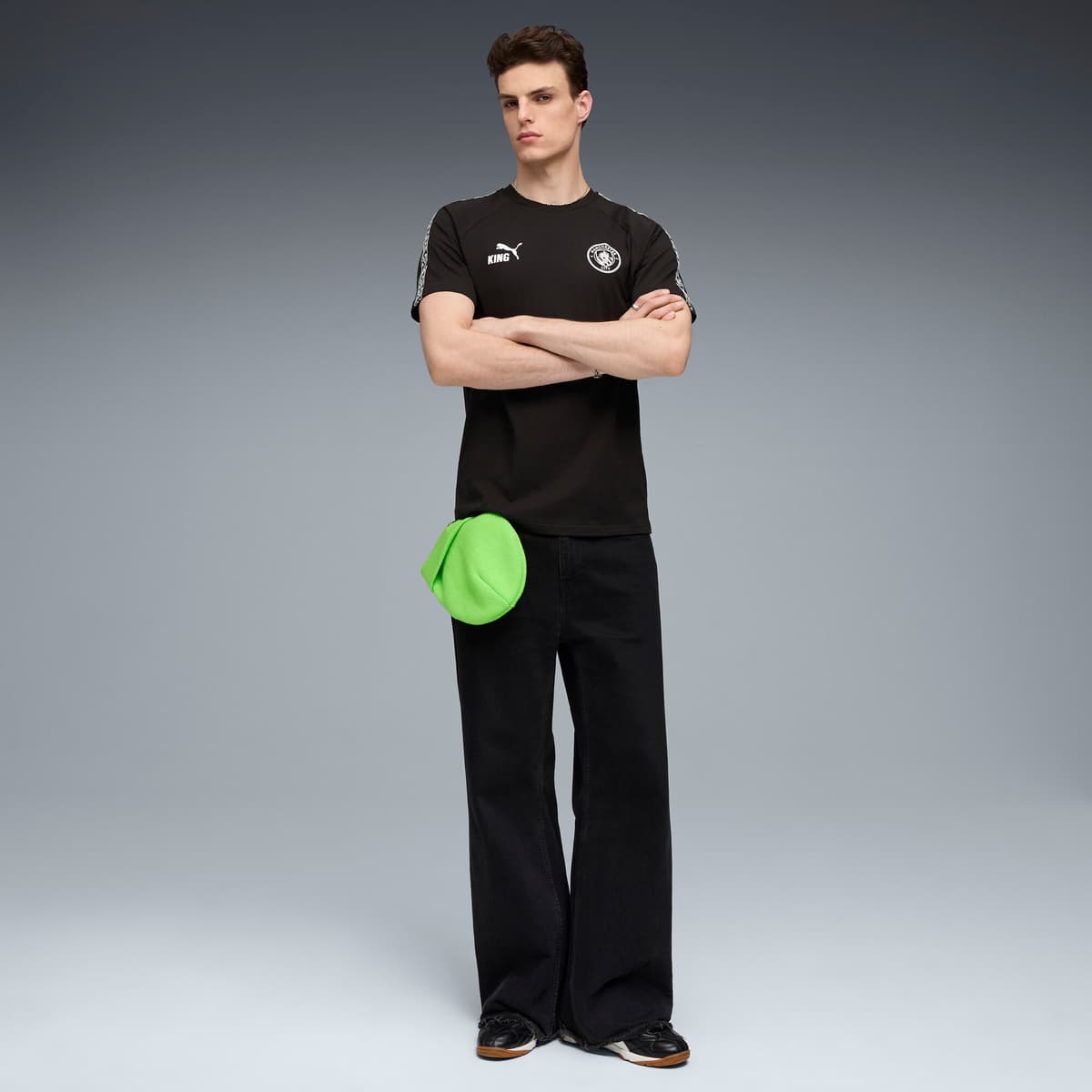 PUMA Manchester City KING T-shirt voor Heren, Zwart, Maat S thumbnail 4