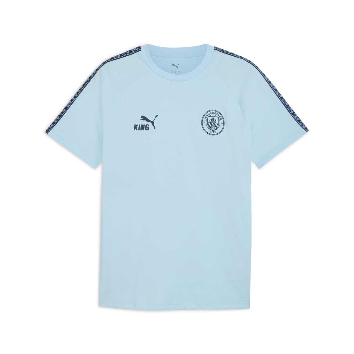 PUMA Manchester City KING T-shirt voor Heren, Blauw/Zilver, Maat S