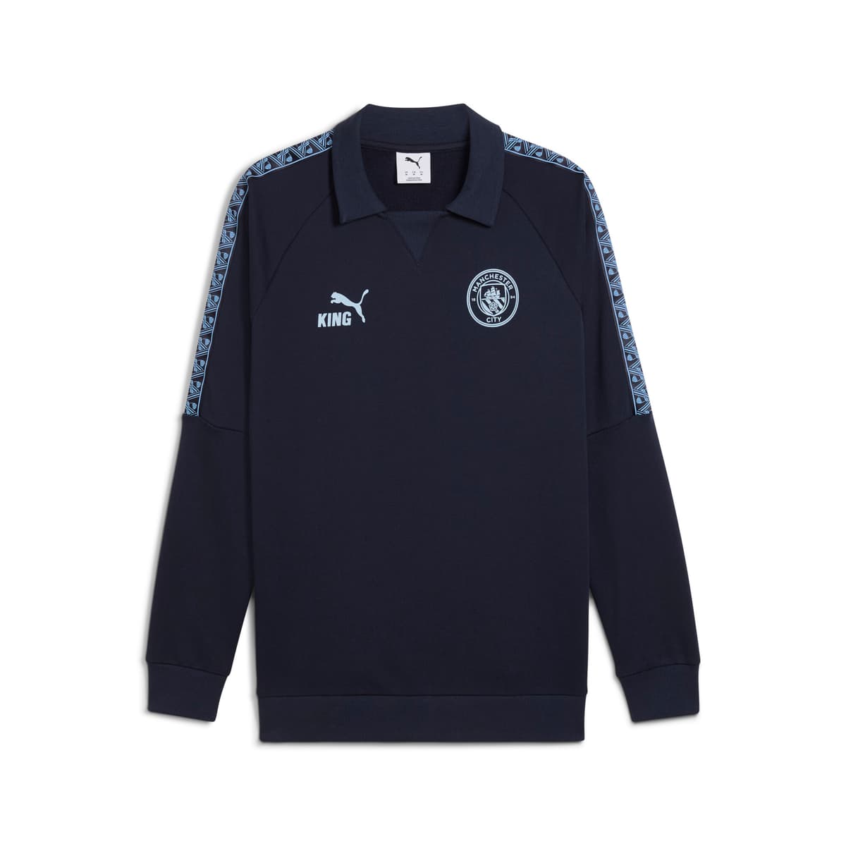 PUMA Manchester City KING Drill top voor Heren, Blauw, Maat L