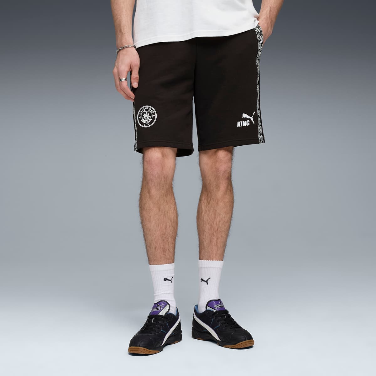 PUMA Manchester City KING sweatshort voor Heren, Zwart, Maat XS thumbnail 6