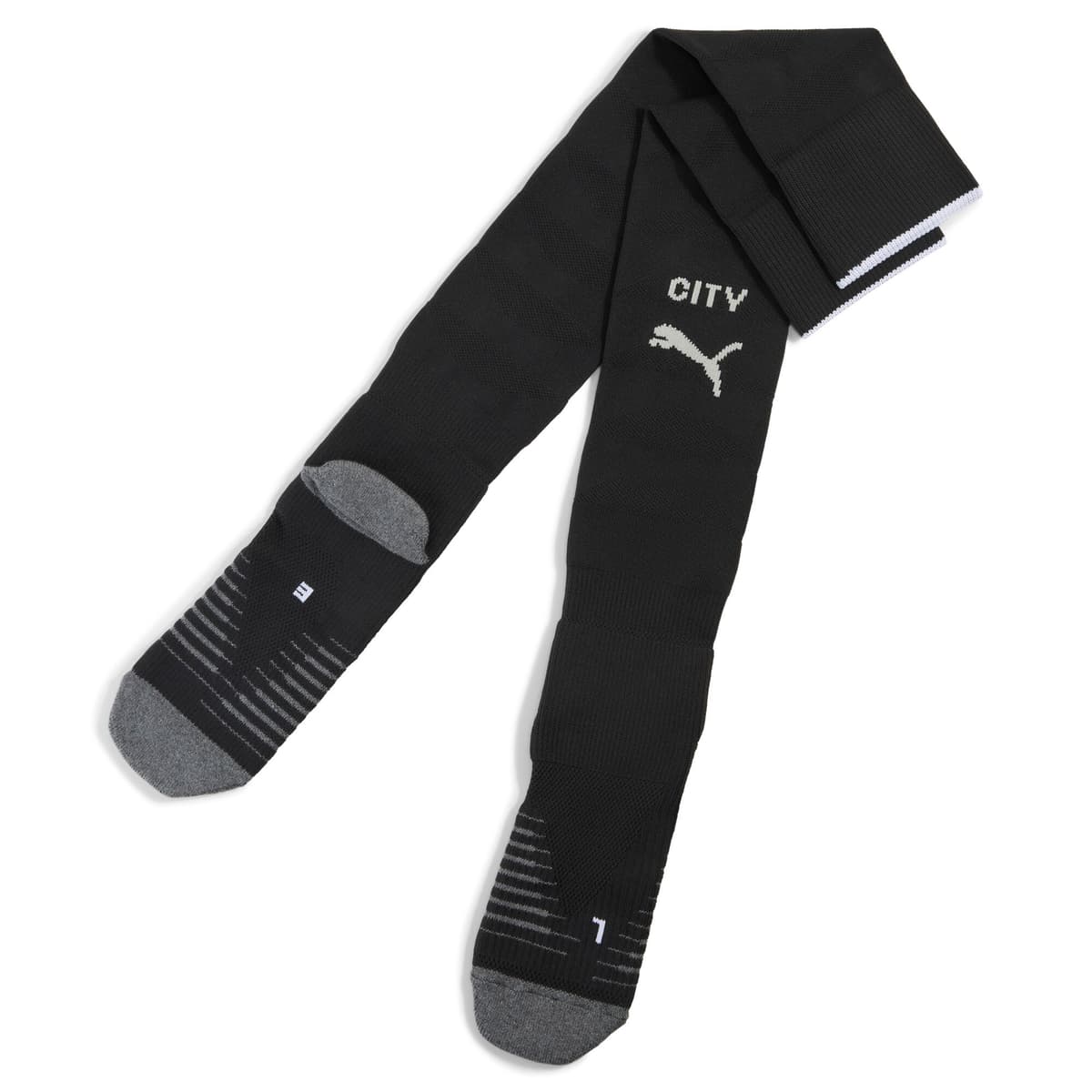 PUMA Manchester City 25/26 sokken met afbeeling voor Heren, Zwart/Wit, Maat 47-49