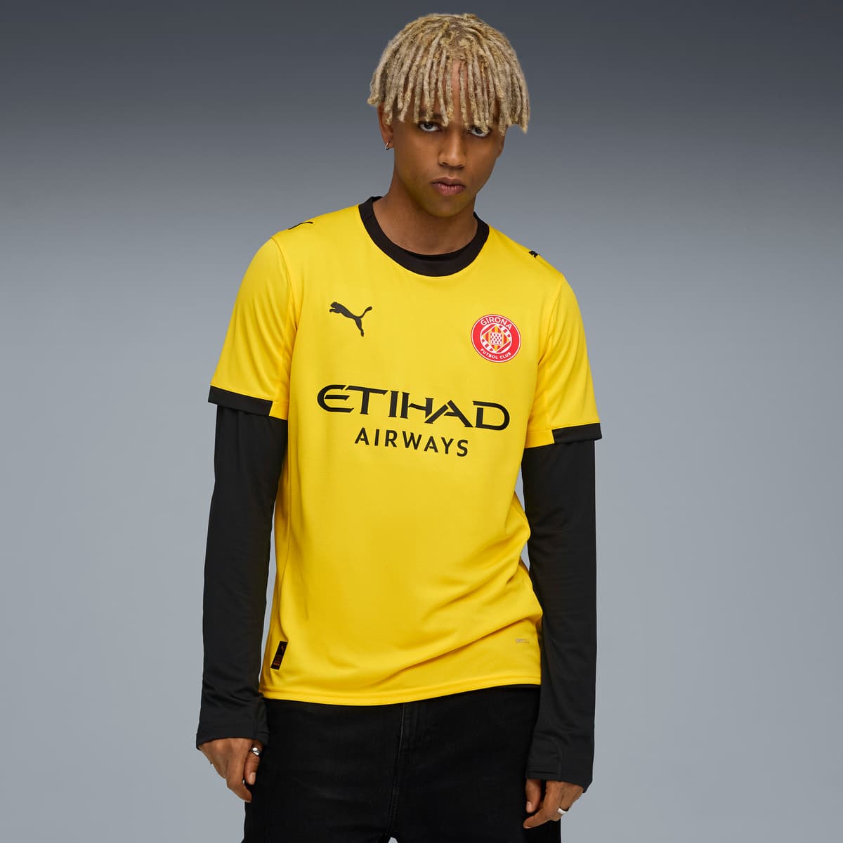 PUMA Girona FC 25/26 uitshirt voor Heren, Rood/Geel, Maat XL thumbnail 6