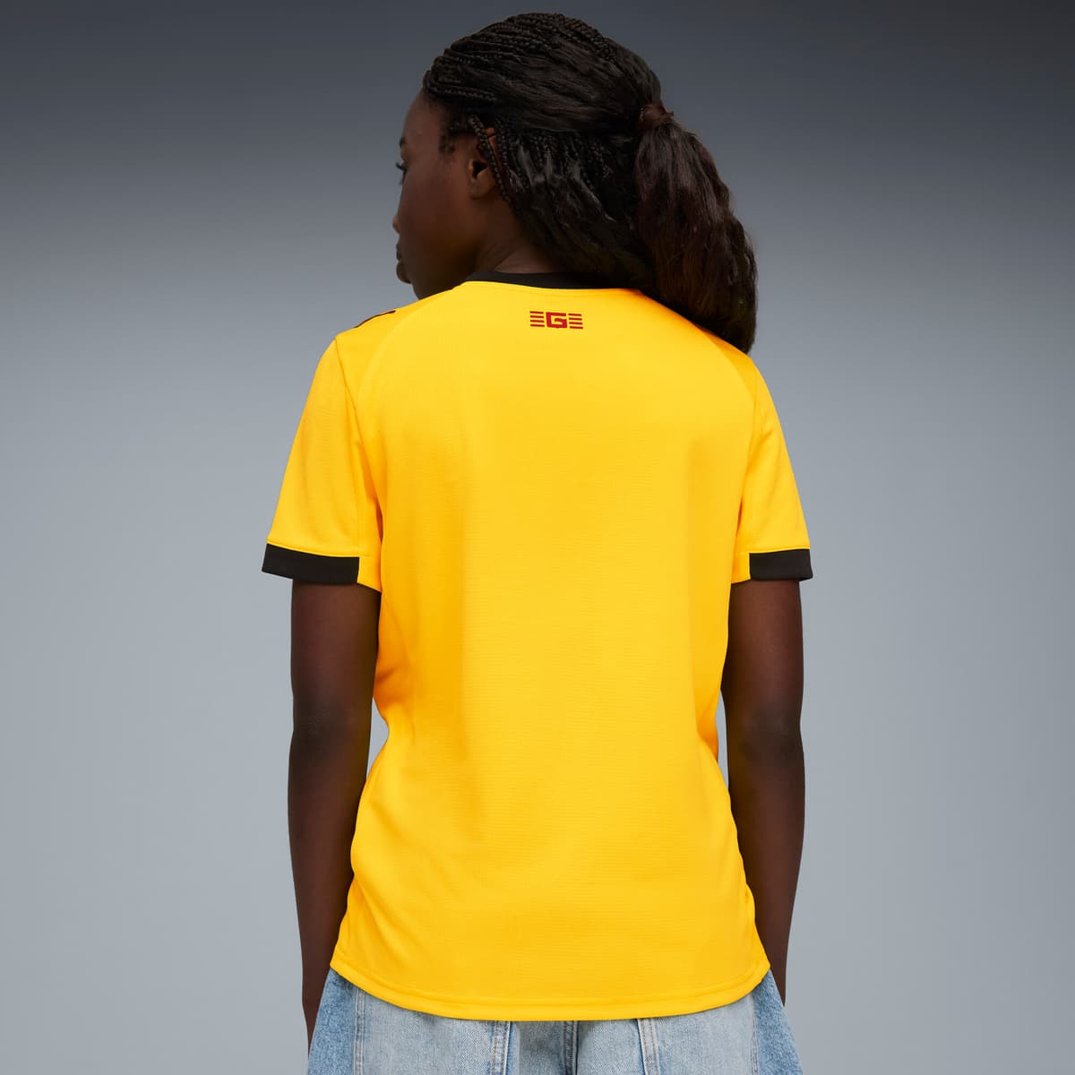 PUMA Girona FC 25/26 uitshirt, Rood/Geel, Maat 9-10Y thumbnail 4