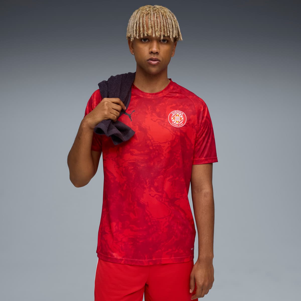 PUMA Girona FC Pre-match shirt voor Heren, Zwart/Rood, Maat XL thumbnail 4