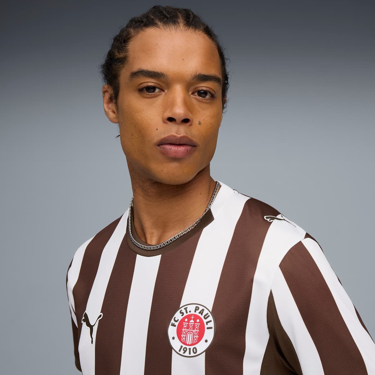 PUMA FC St. Pauli 25/26 thuisshirt voor Heren, Wit/Bruin, Maat S thumbnail 5