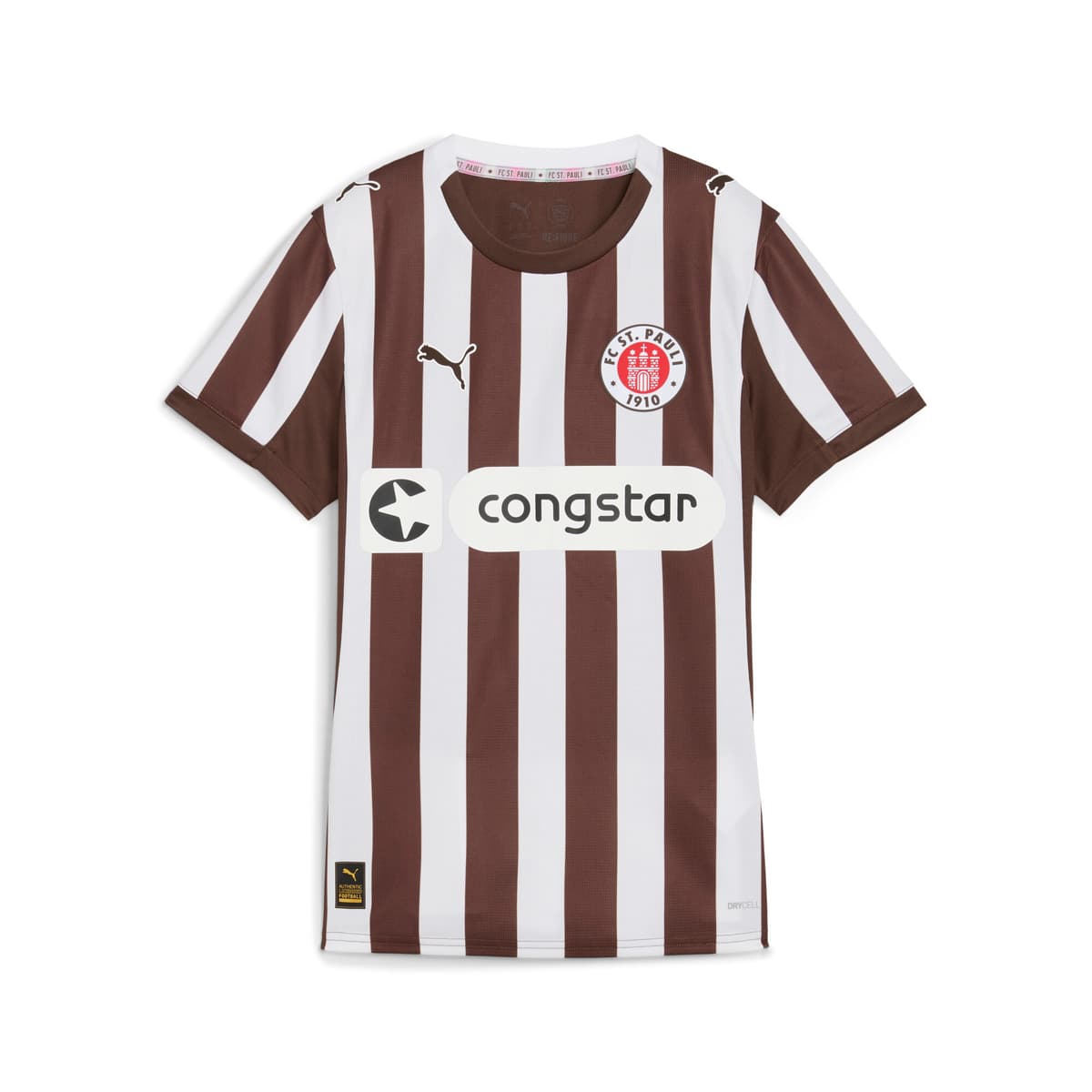 PUMA FC St. Pauli 25/26 thuisshirt voor Dames, Wit/Bruin, Maat XS
