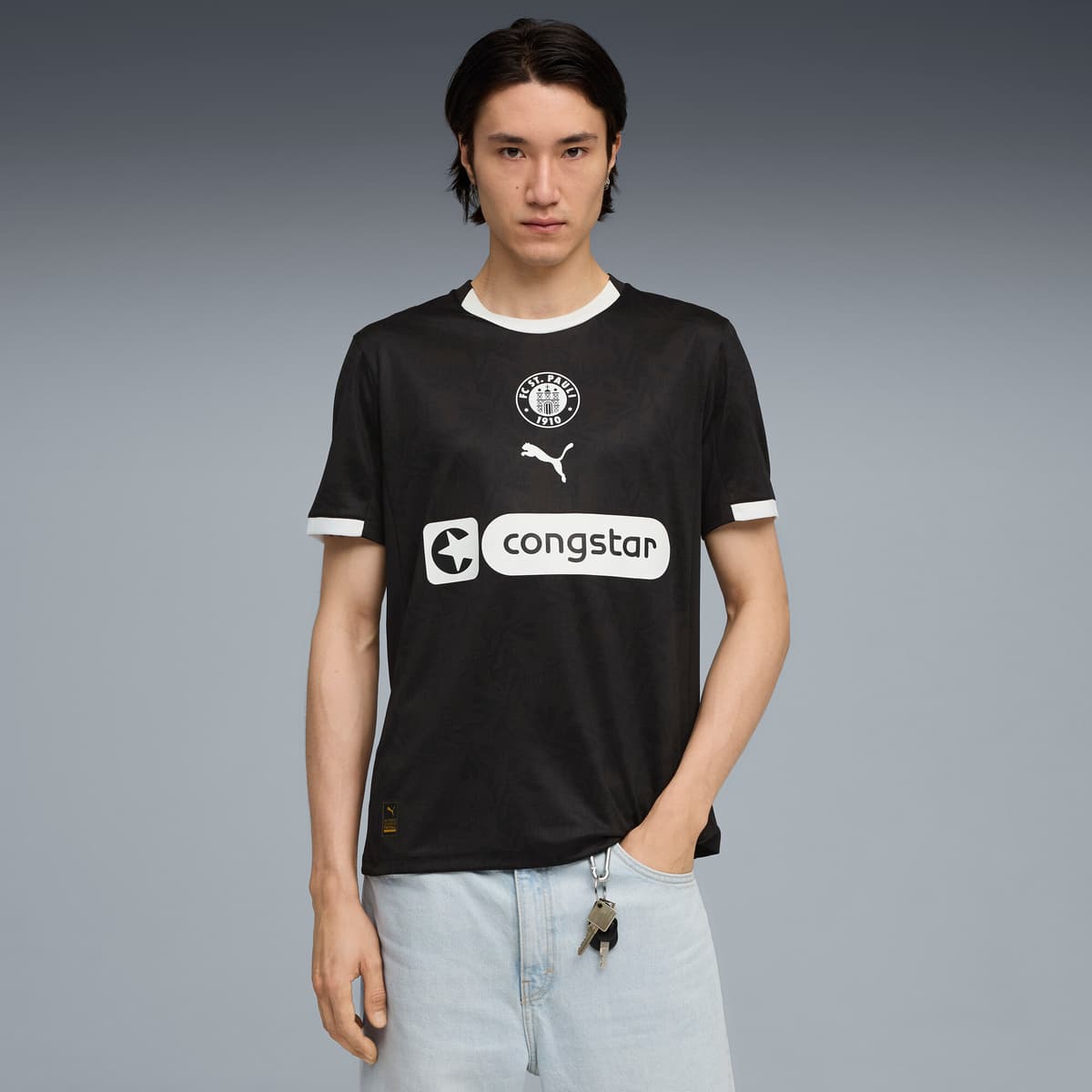 PUMA FC St. Pauli 25/26 derde shirt voor Heren, Zwart/Wit, Maat S thumbnail 6