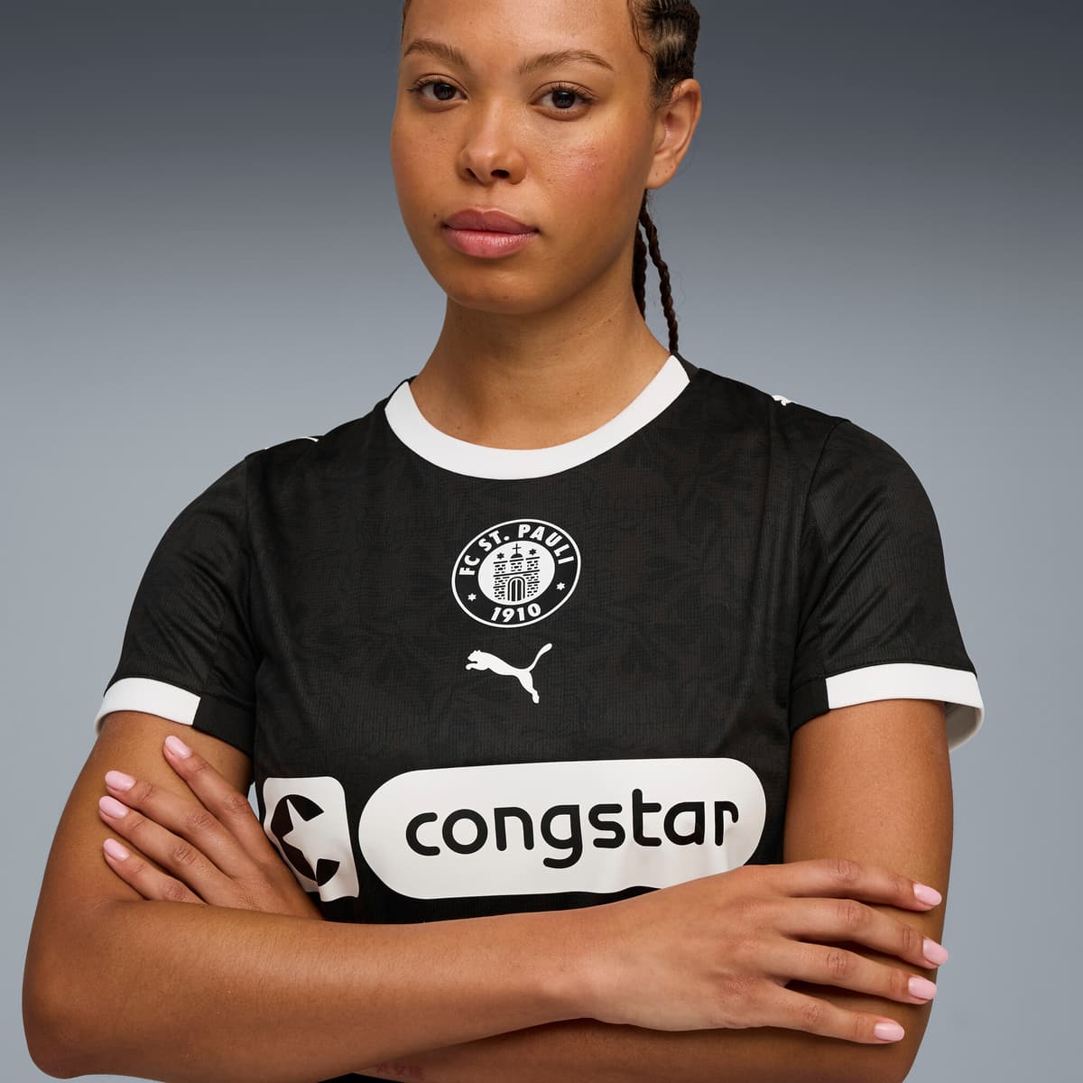 PUMA FC St. Pauli 25/26 derde shirt voor Dames, Zwart/Wit, Maat 3XL thumbnail 2