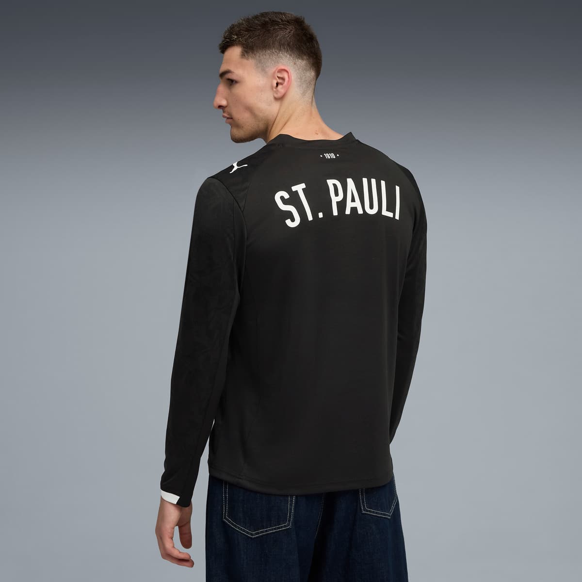 PUMA FC St. Pauli 25/26 derde shirt met lange mouwen voor Heren, Zwart/Wit, Maat 3XL thumbnail 3