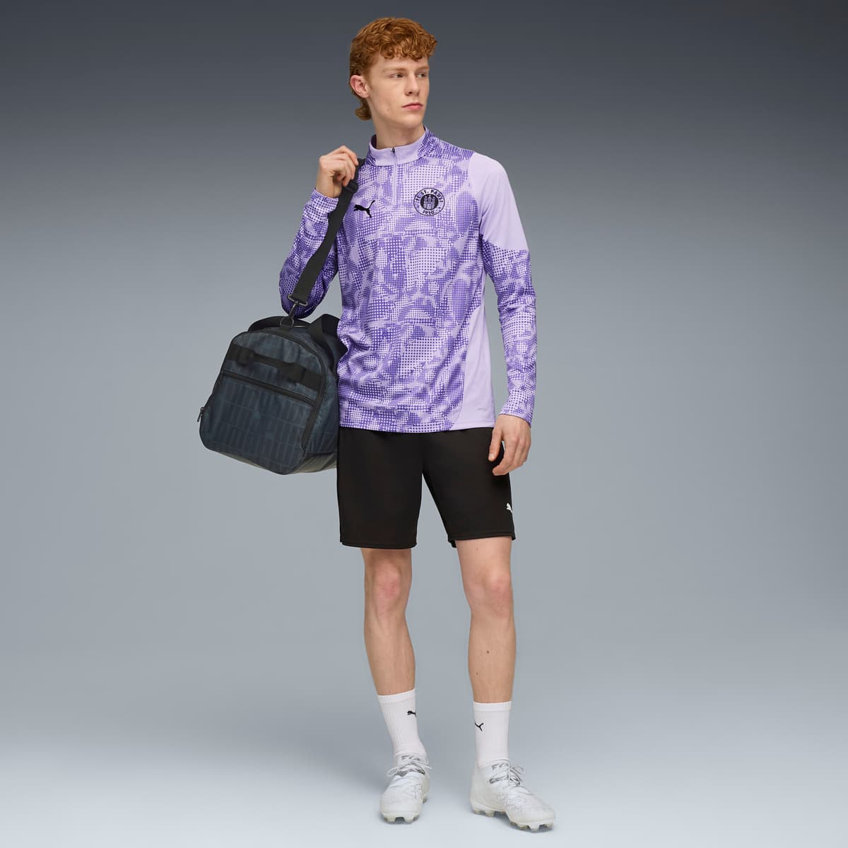 PUMA FC St. Pauli trainingstop met kwartrits voor Heren, Zwart, Maat XL thumbnail 2