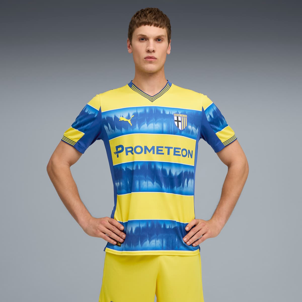 PUMA Parma Calcio uitshirt voor Heren, Blauw/Geel, Maat XS thumbnail 4