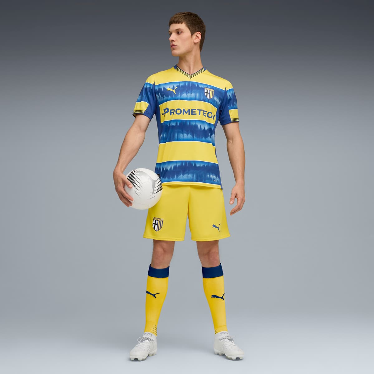 PUMA Parma Calcio uitshirt voor Heren, Blauw/Geel, Maat XS thumbnail 2