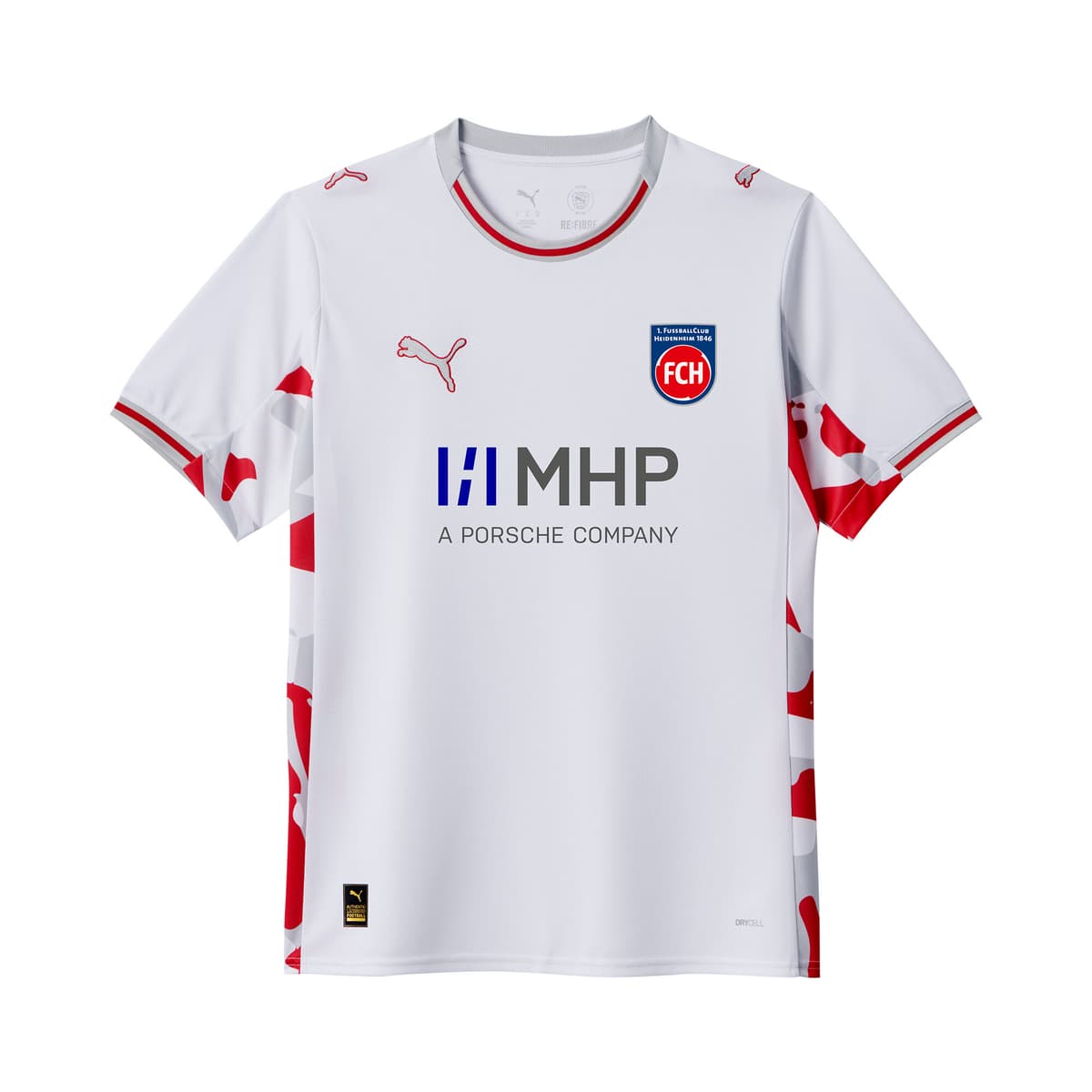 PUMA FC Heidenheim 25/26 derde shirt voor Heren, Grijs/Wit, Maat XL