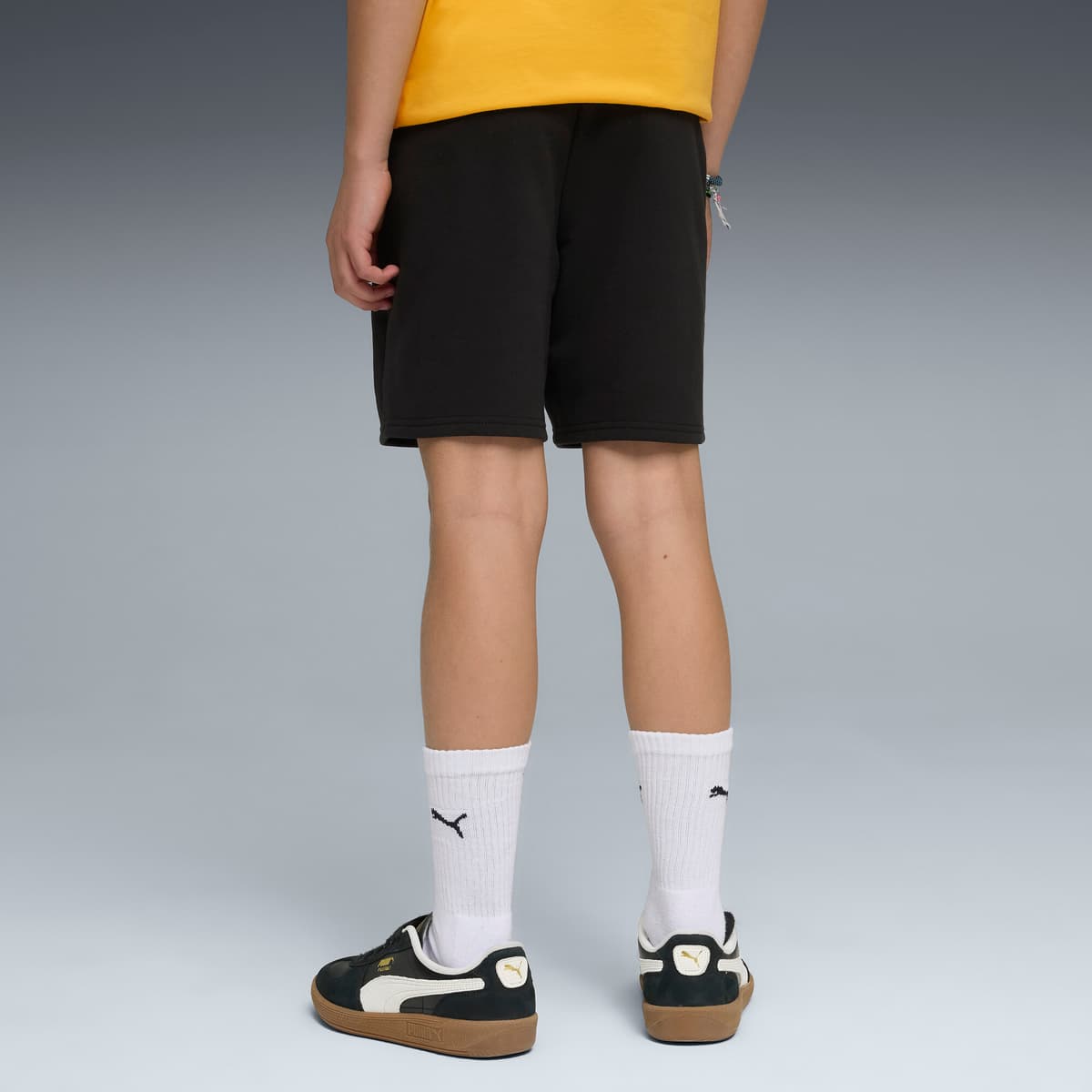 PUMA Borussia Dortmund x Sesamstraat short voor Heren, Zwart/Geel, Maat 7-8Y thumbnail 3