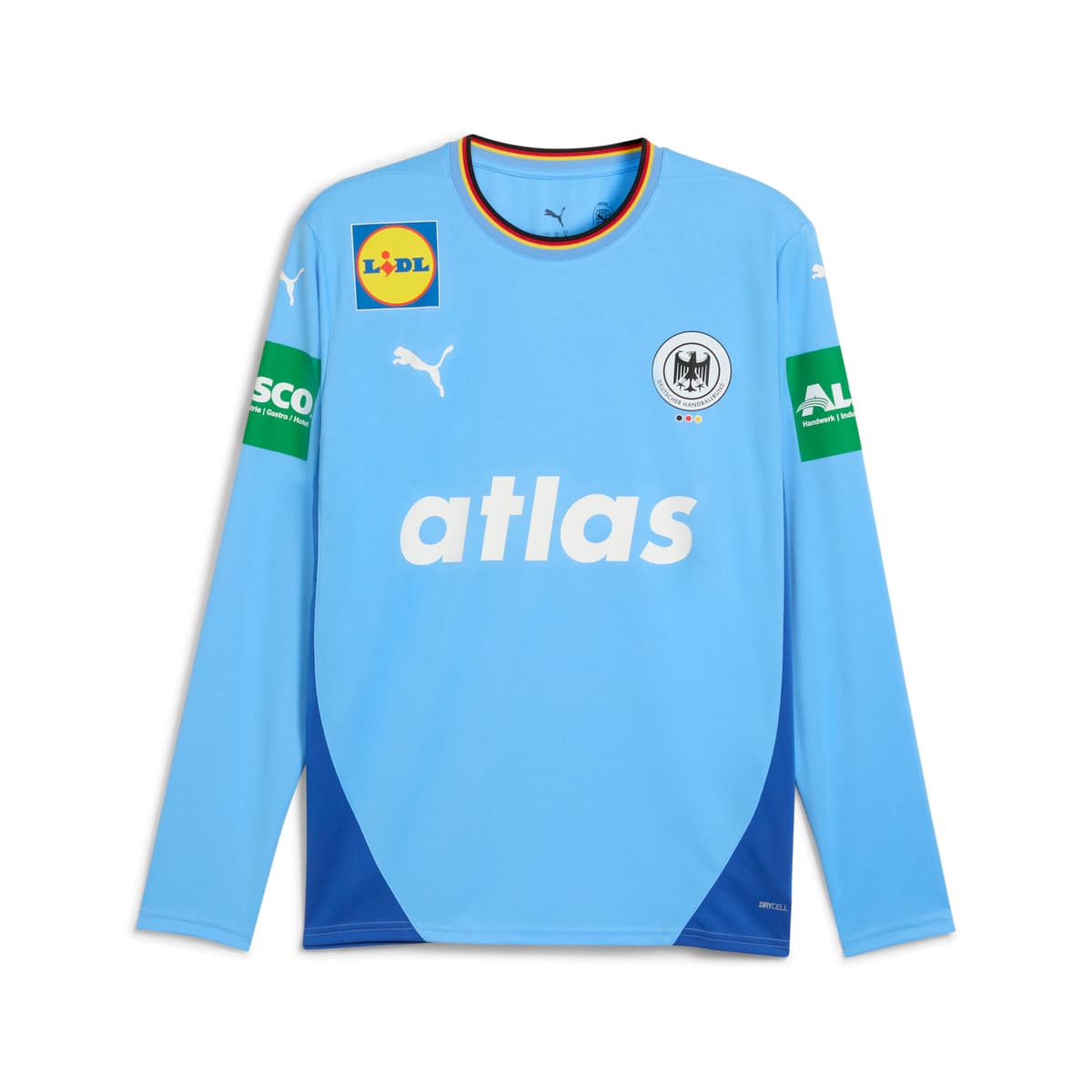 PUMA Duitse handbalbond keepersshirt voor Heren, Blauw, Maat M