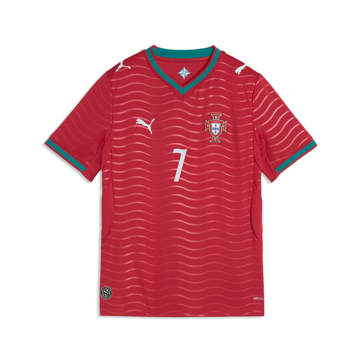 PUMA Portugal 2026 Player thuisshirt, Groen/Rood, Maat 15-16Y