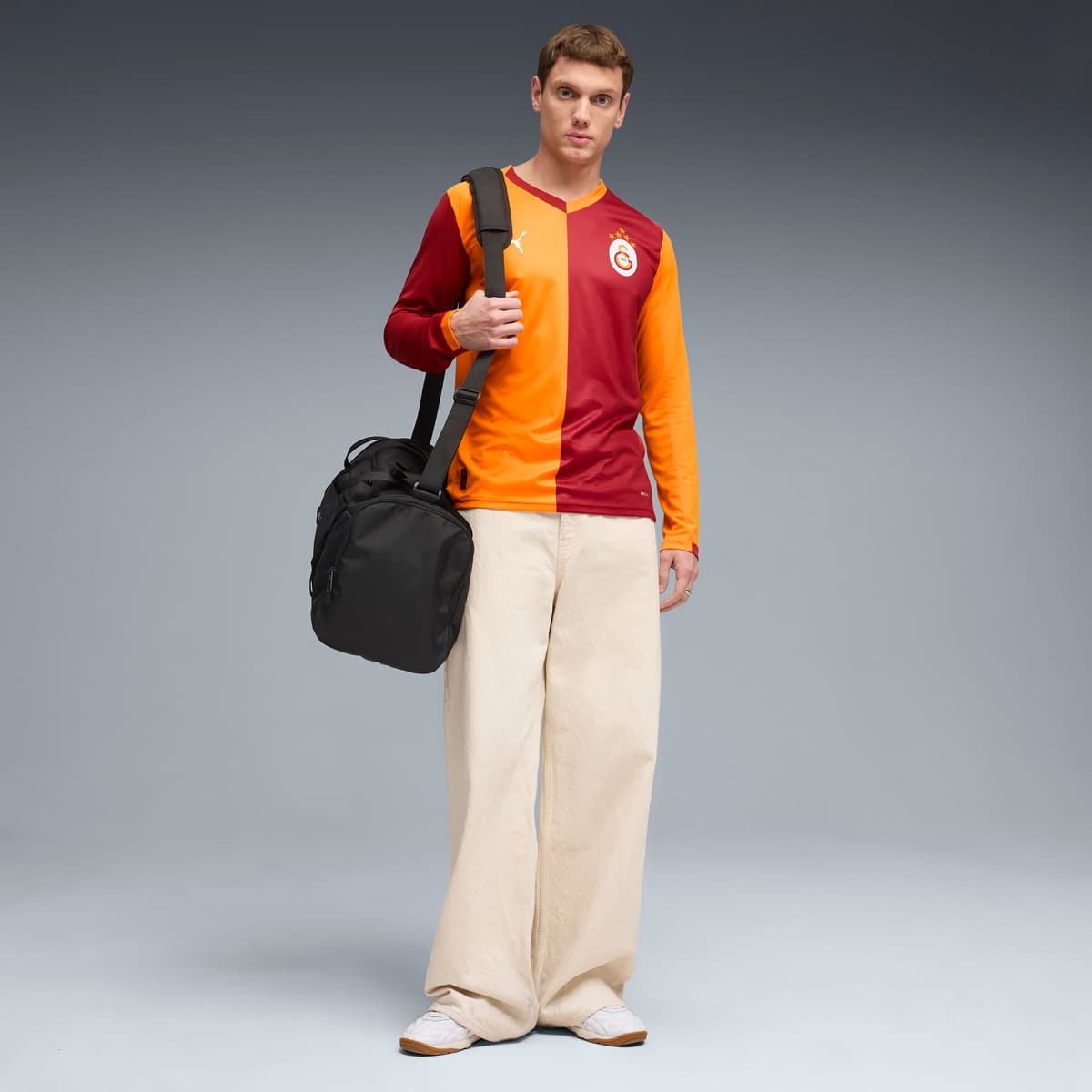 PUMA Galatasaray SK thuisshirt met lange mouwen voor Heren, Rood/Oranje, Maat XS thumbnail 4