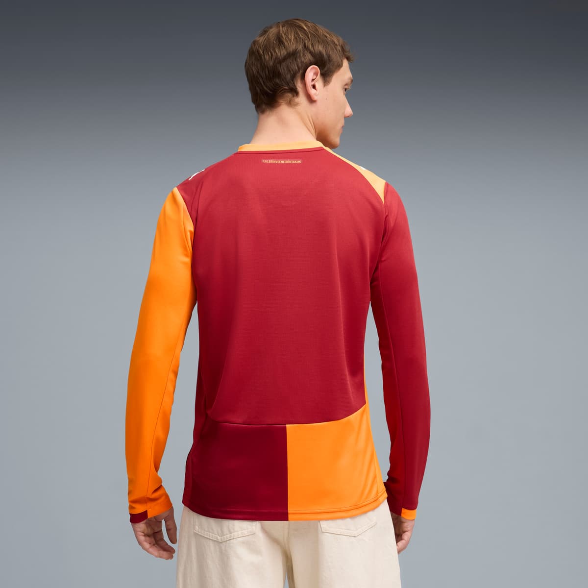 PUMA Galatasaray SK thuisshirt met lange mouwen voor Heren, Rood/Oranje, Maat XS thumbnail 3