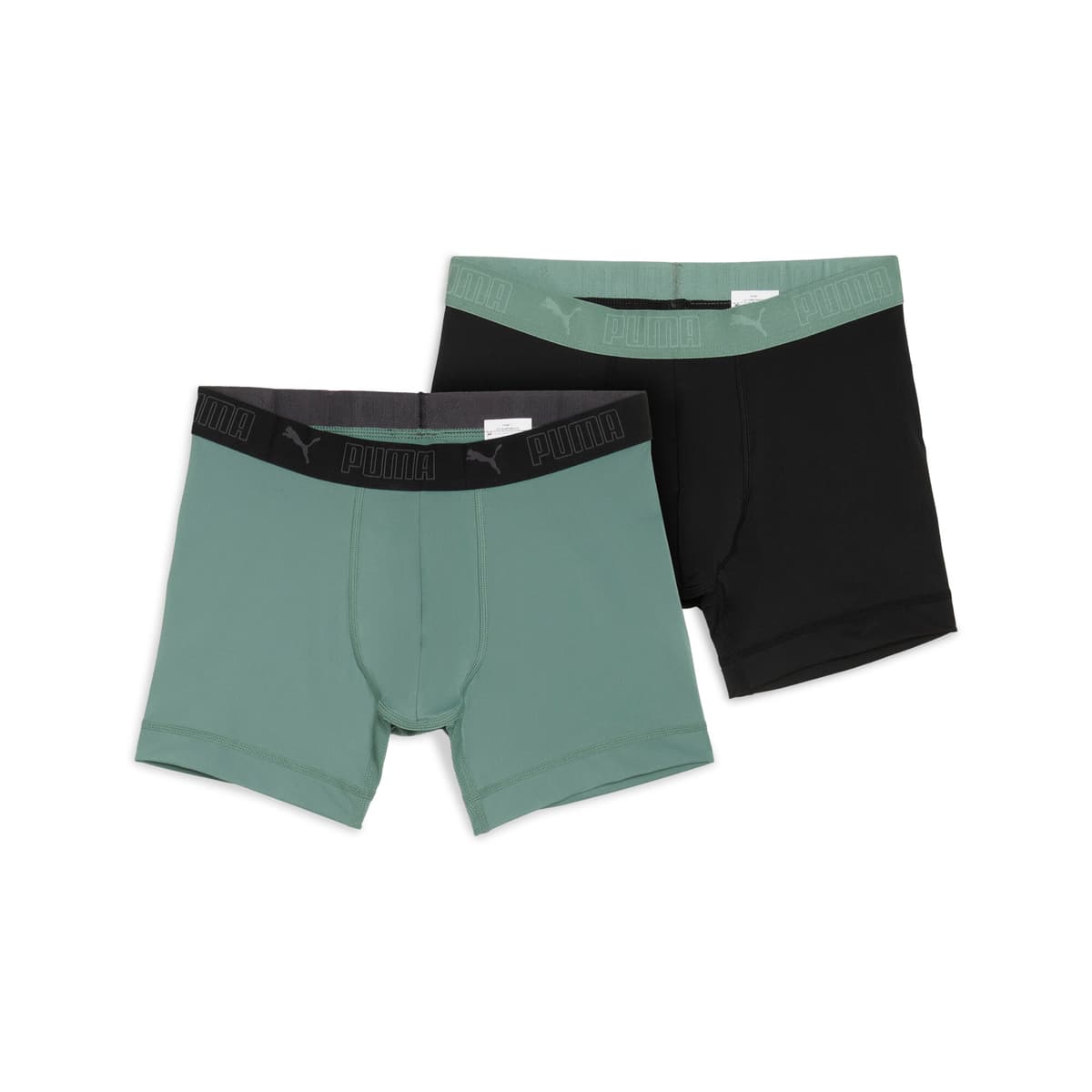 PUMA Sport Boxershorts voor Heren, Groen/Zwart, Maat 5