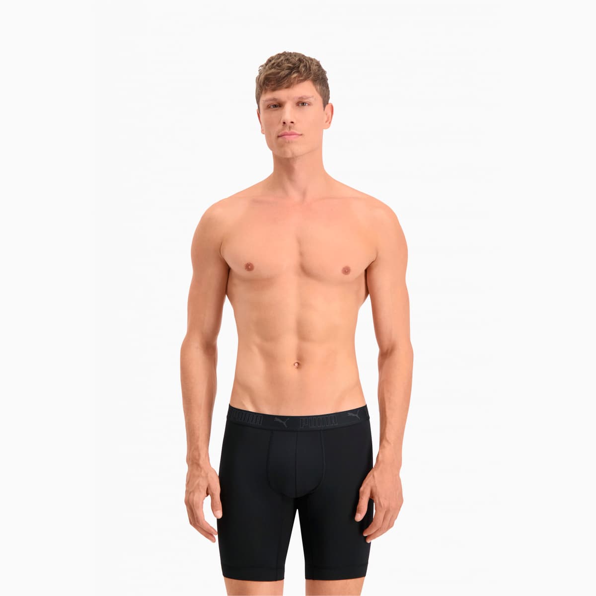 PUMA Sport Lange Boxershorts voor Heren, Zwart, Maat 2