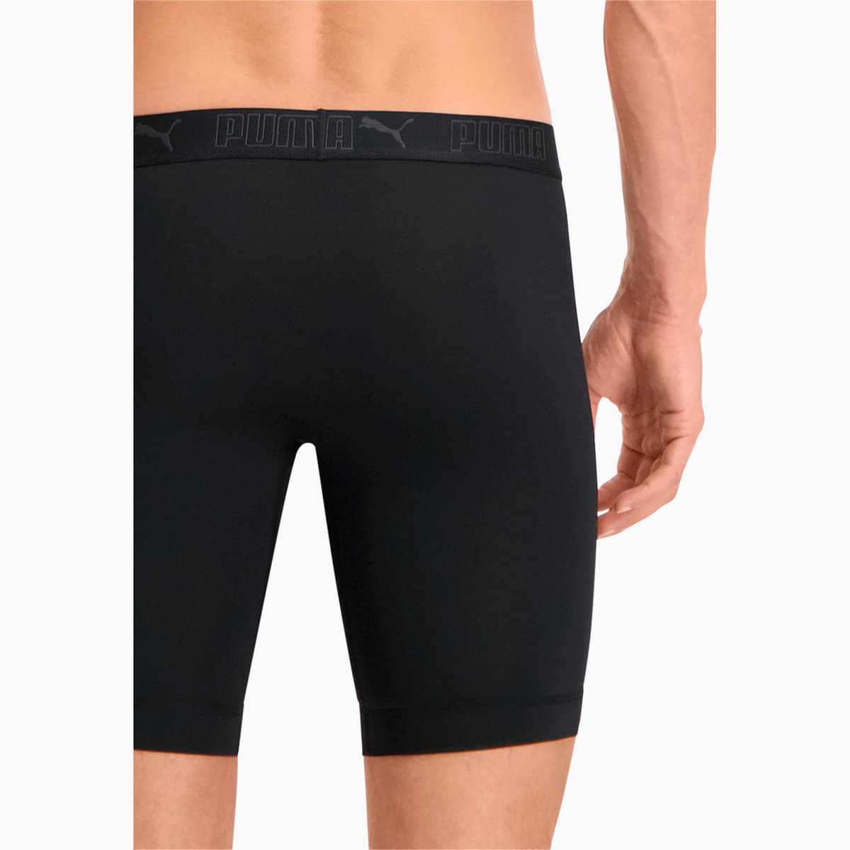 PUMA Sport Lange Boxershorts voor Heren, Zwart, Maat 4 thumbnail 3