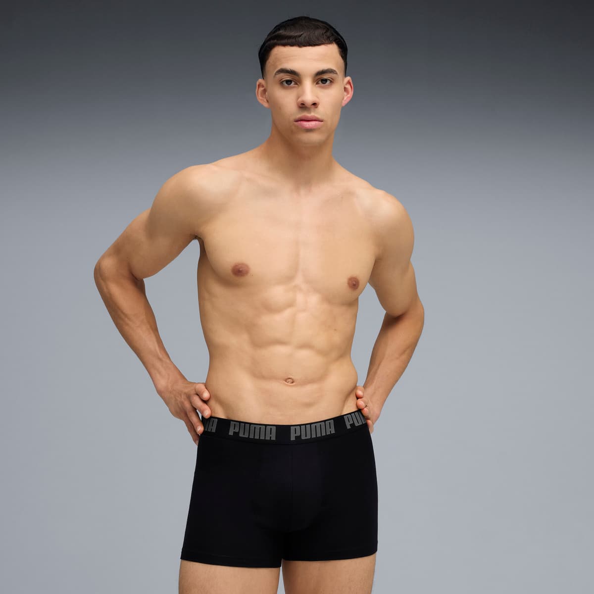 PUMA boxershort voor Heren, Zwart/Grijs, Maat 3