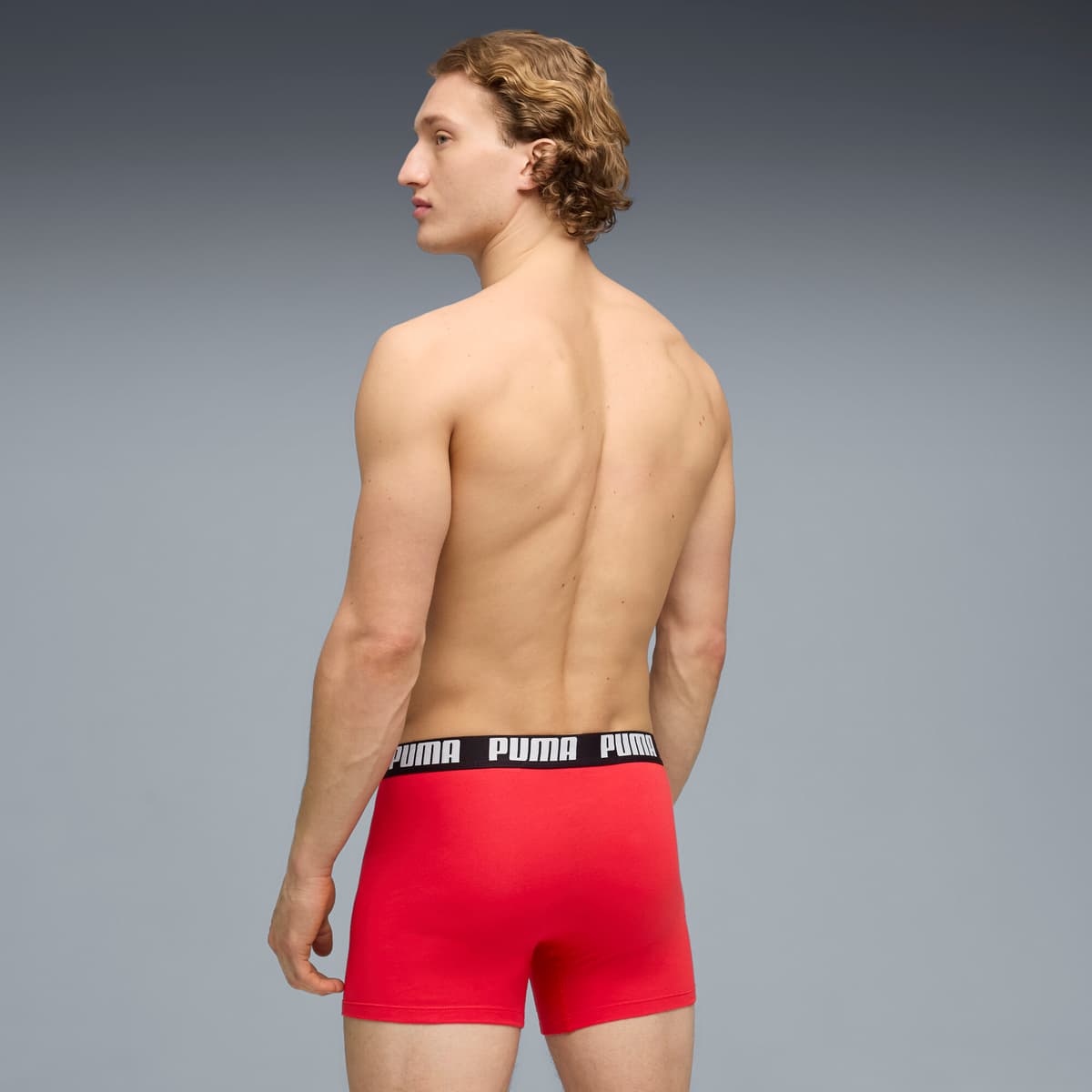 PUMA boxershort voor Heren, Zwart/Rood, Maat 3 thumbnail 3