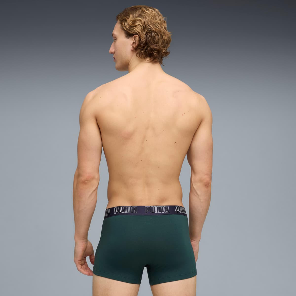 PUMA korte boxershort voor Heren, Blauw/Groen, Maat 5 thumbnail 3