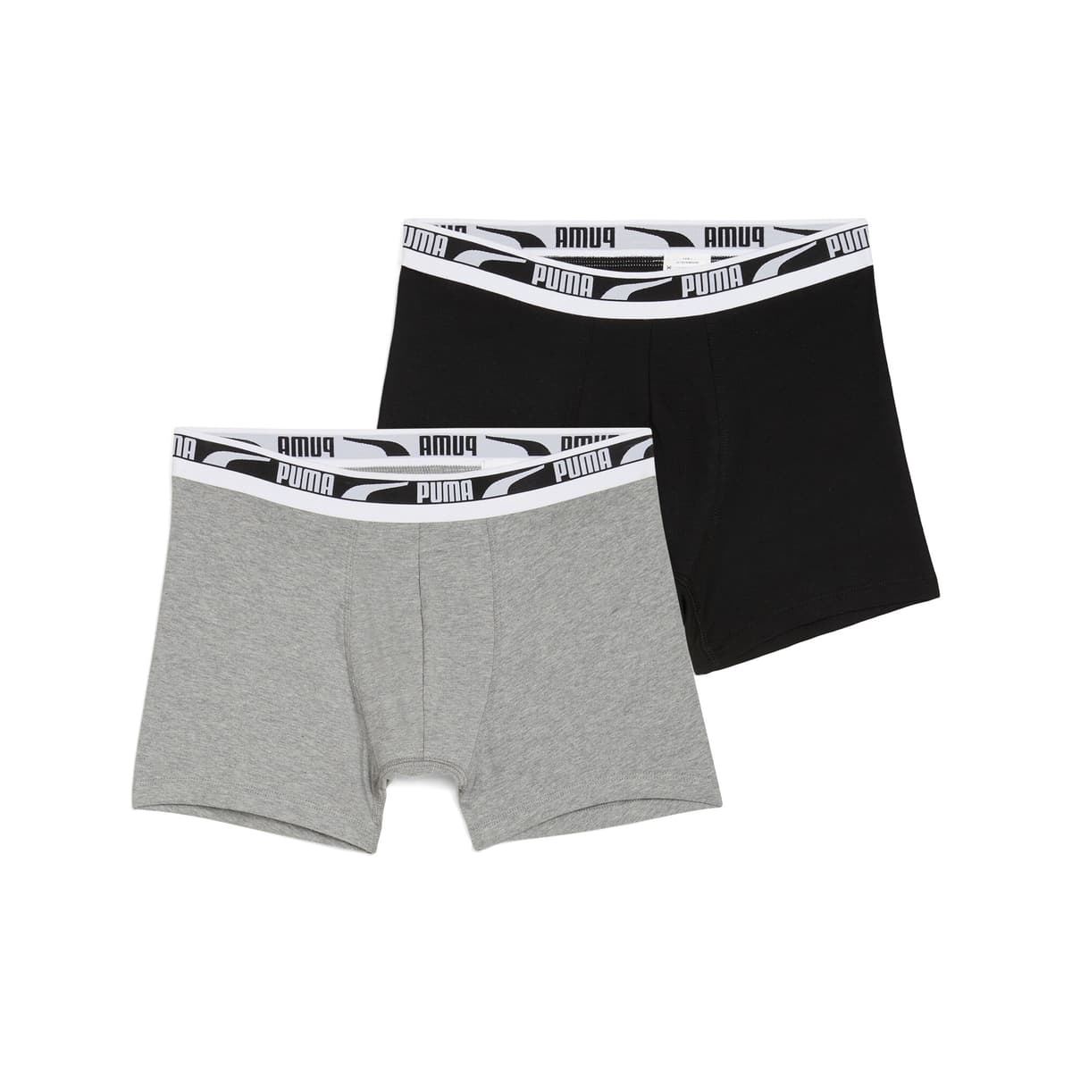 PUMA Boxershorts voor Heren, Zwart/Grijs, Maat 4