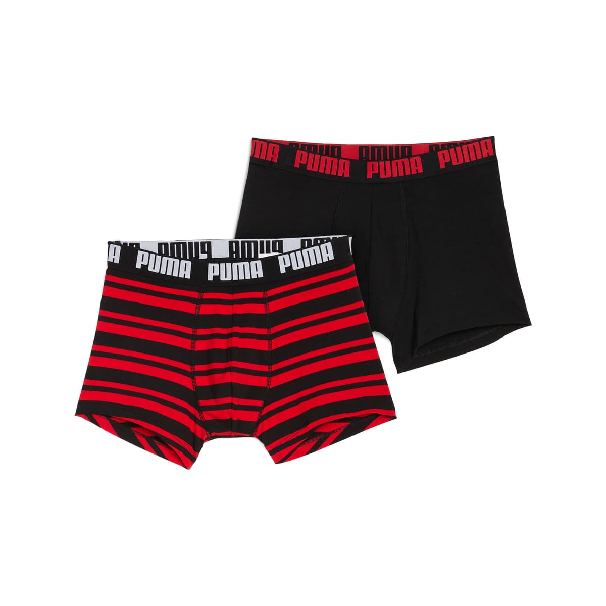 PUMA Everyday Heritage boxers voor Heren, Zwart/Rood, Maat 4