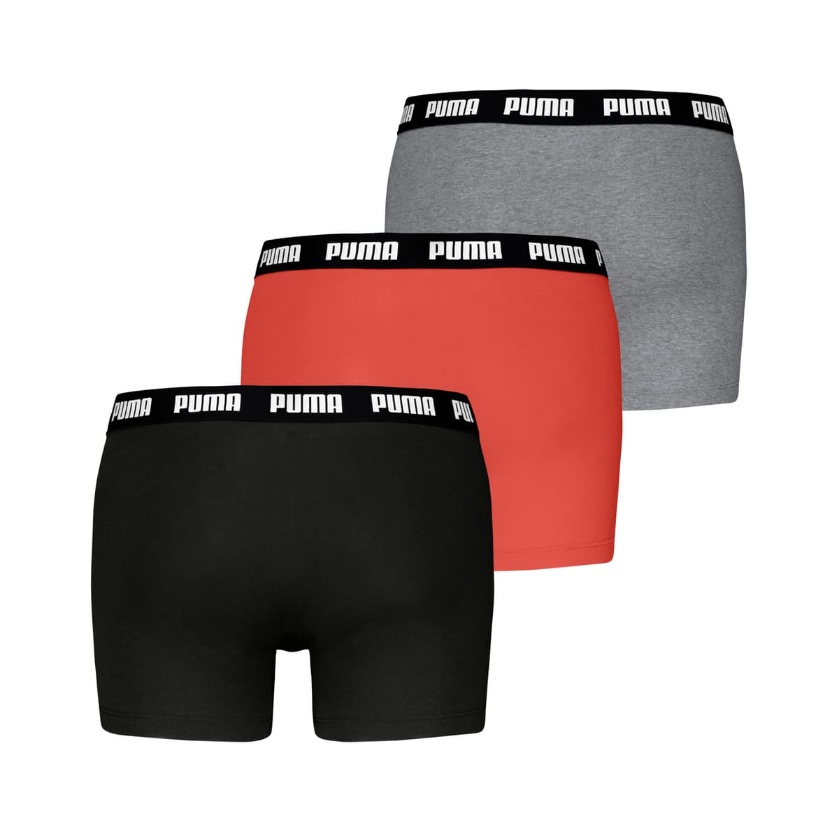 PUMA Boxershorts voor Heren, Grijs/Oranje, Maat 3 thumbnail 2