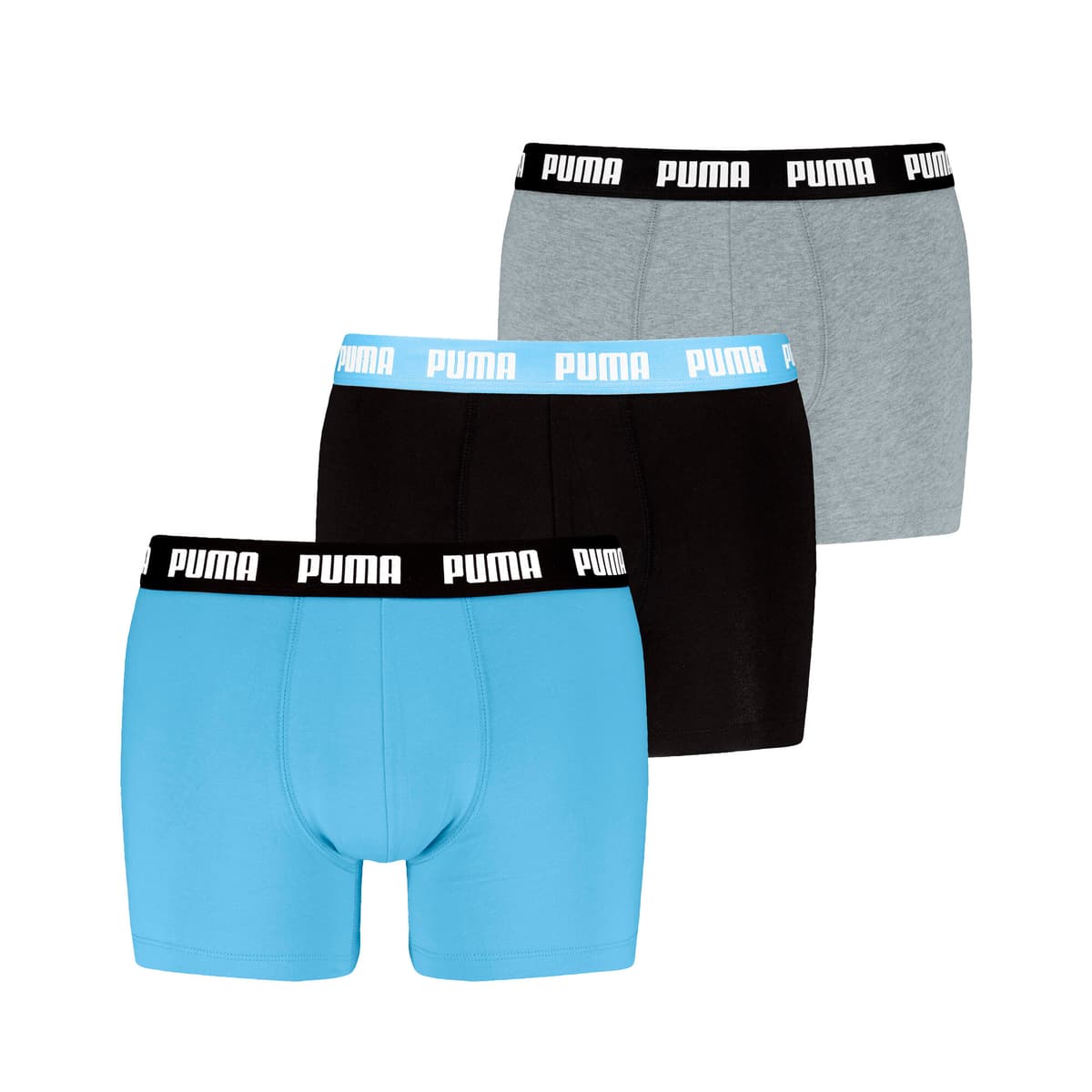 PUMA Boxershorts voor Heren, Blauw/Grijs, Maat 4