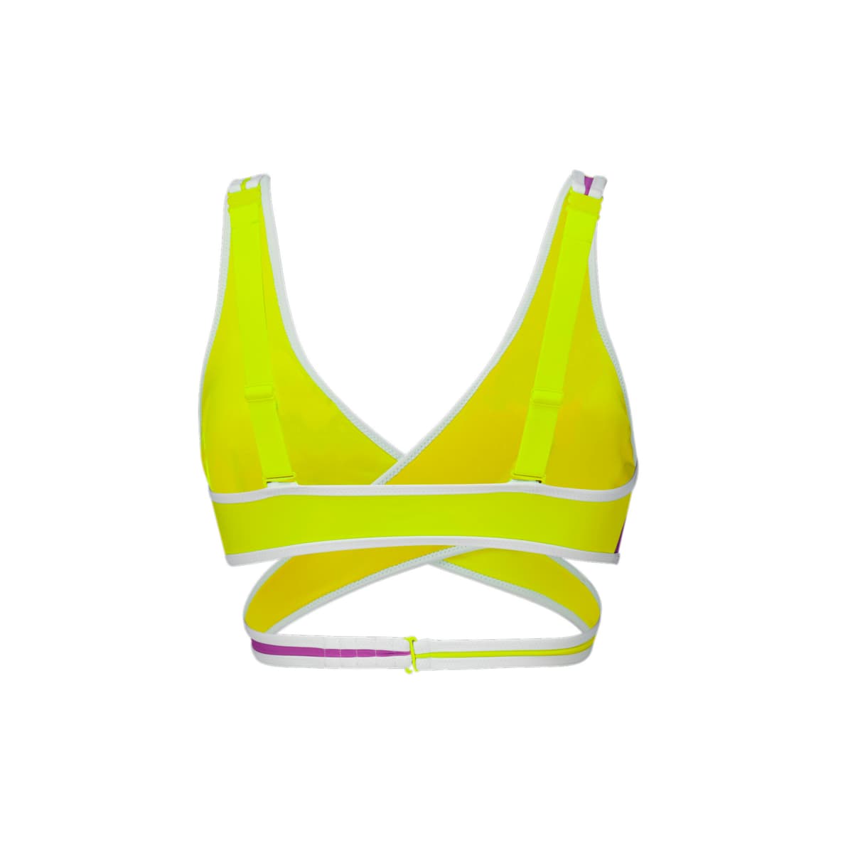 PUMA korte bikinitop voor Dames, Paars, Maat L thumbnail 2