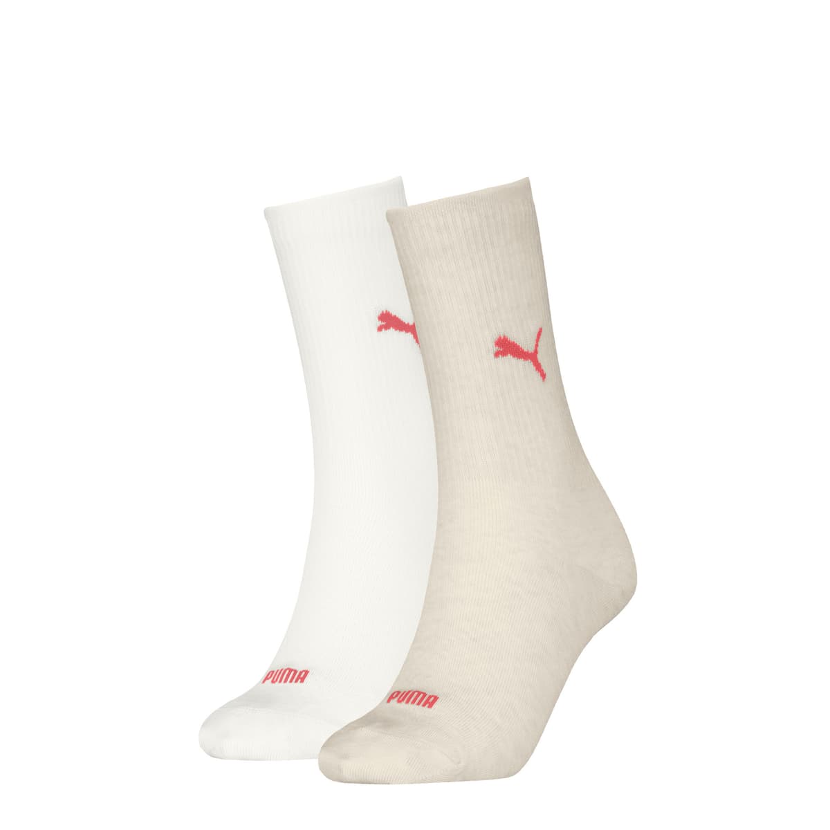 PUMA klassieke damessokken (set van 2 paar), Roze, Maat 39-42