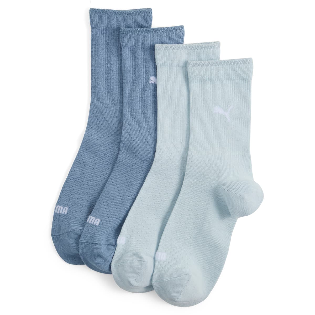 PUMA klassieke damessokken (set van 2 paar), Blauw, Maat 35-38