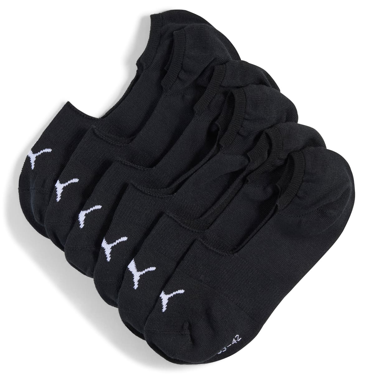 PUMA Uniseks voetjes (set van 6), Zwart, Maat 35-38