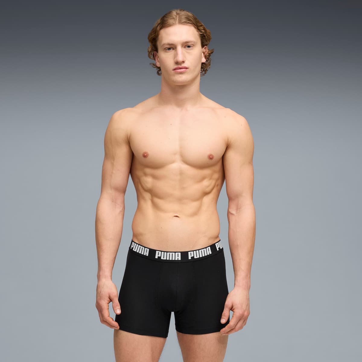 PUMA Boxershorts voor Heren, Zwart/Grijs, Maat 3