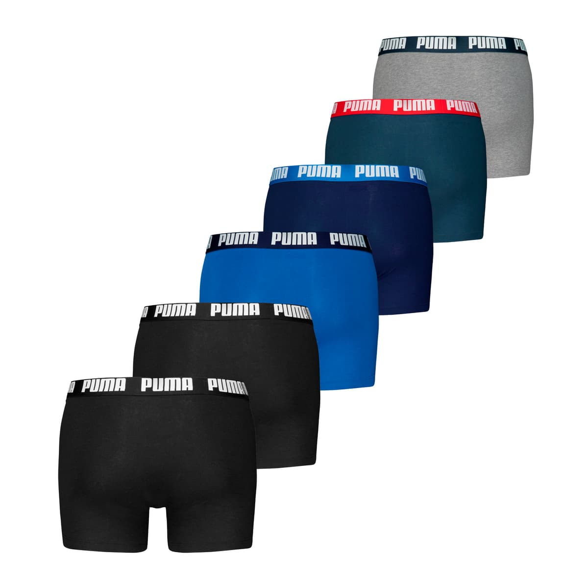 PUMA Boxershorts voor Heren, Blauw/Zwart, Maat 6 thumbnail 2