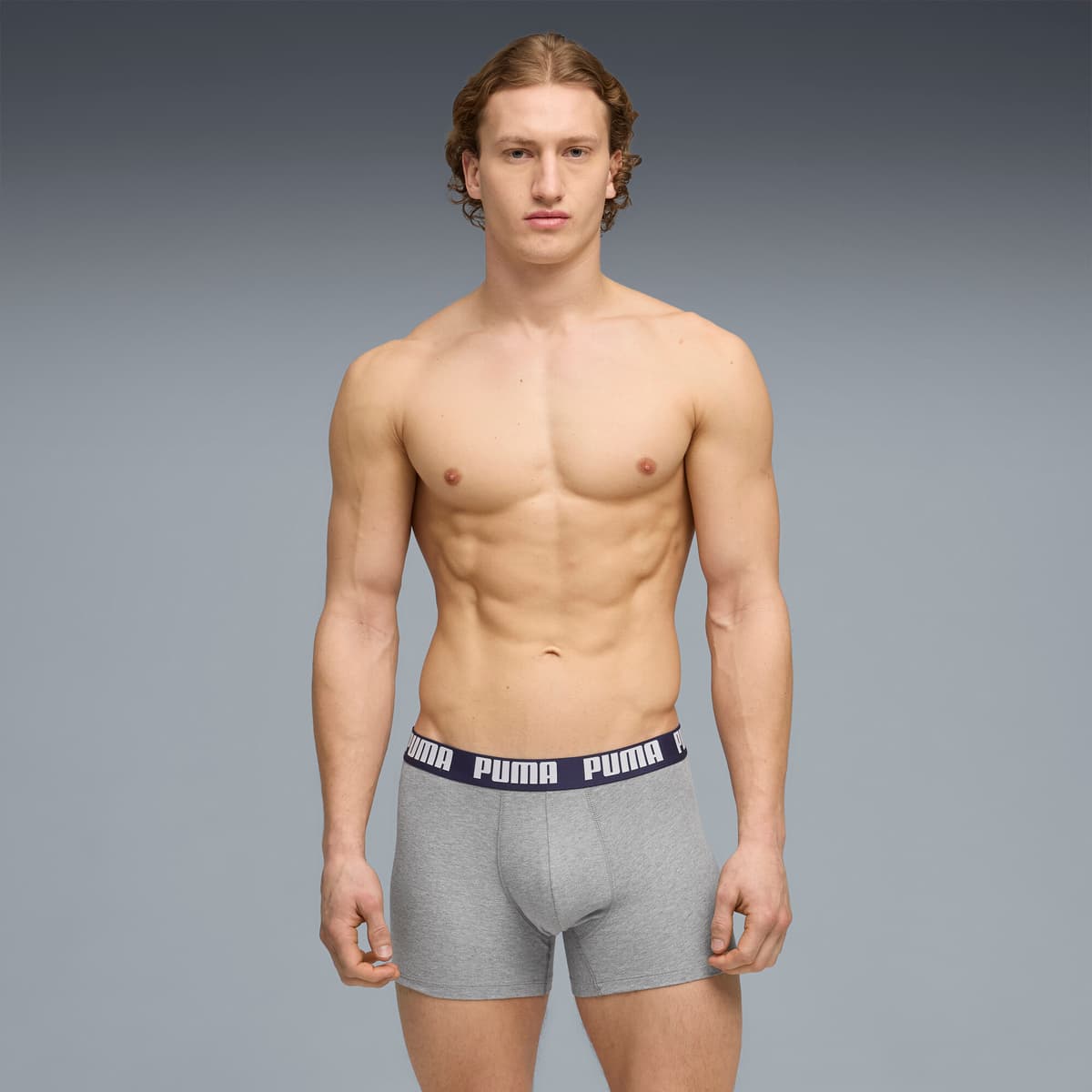 PUMA Boxershorts voor Heren, Blauw/Zwart, Maat 6