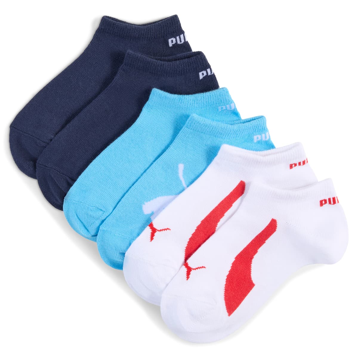 PUMA Sneakersokken, Blauw, Maat 23-26