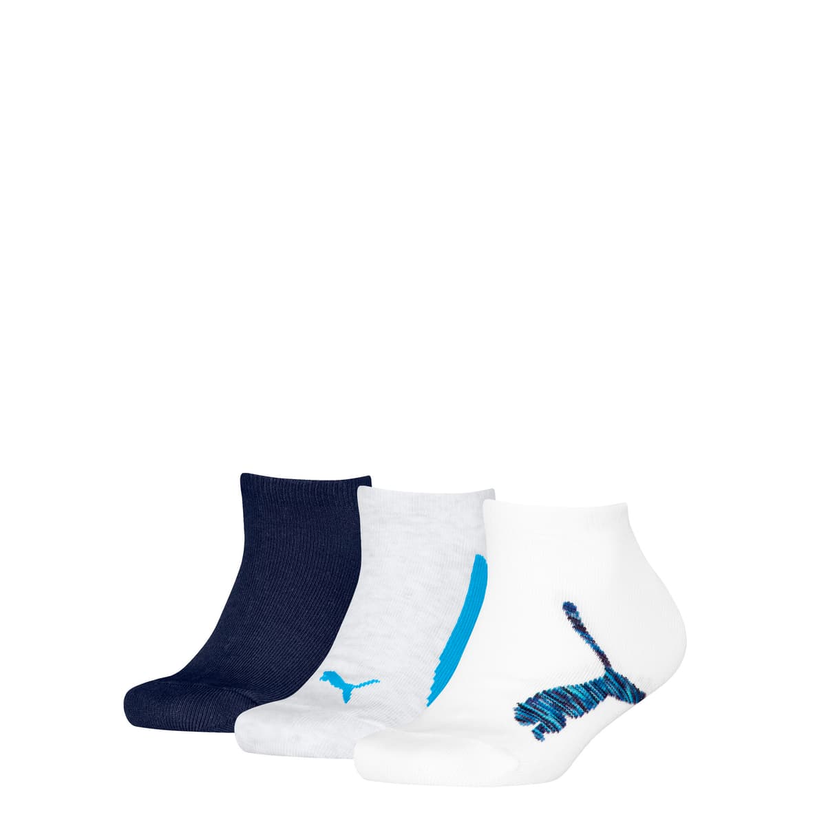 PUMA Sneakersokken, Blauw/Wit, Maat 39-42