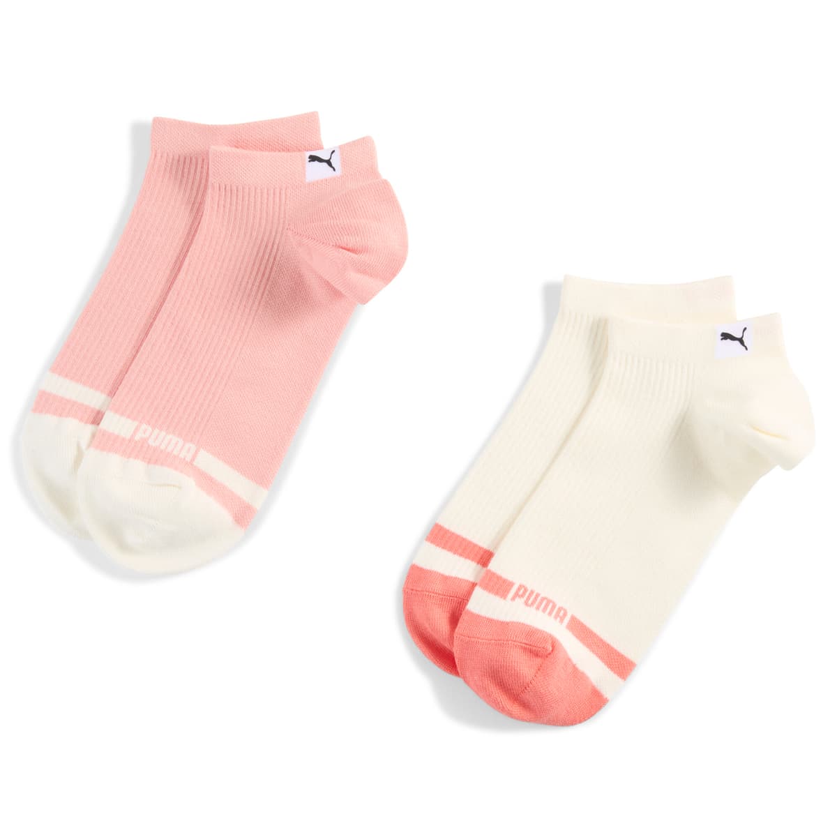 PUMA Heritage sneakersokken voor Dames, Roze/Wit, Maat 39-42