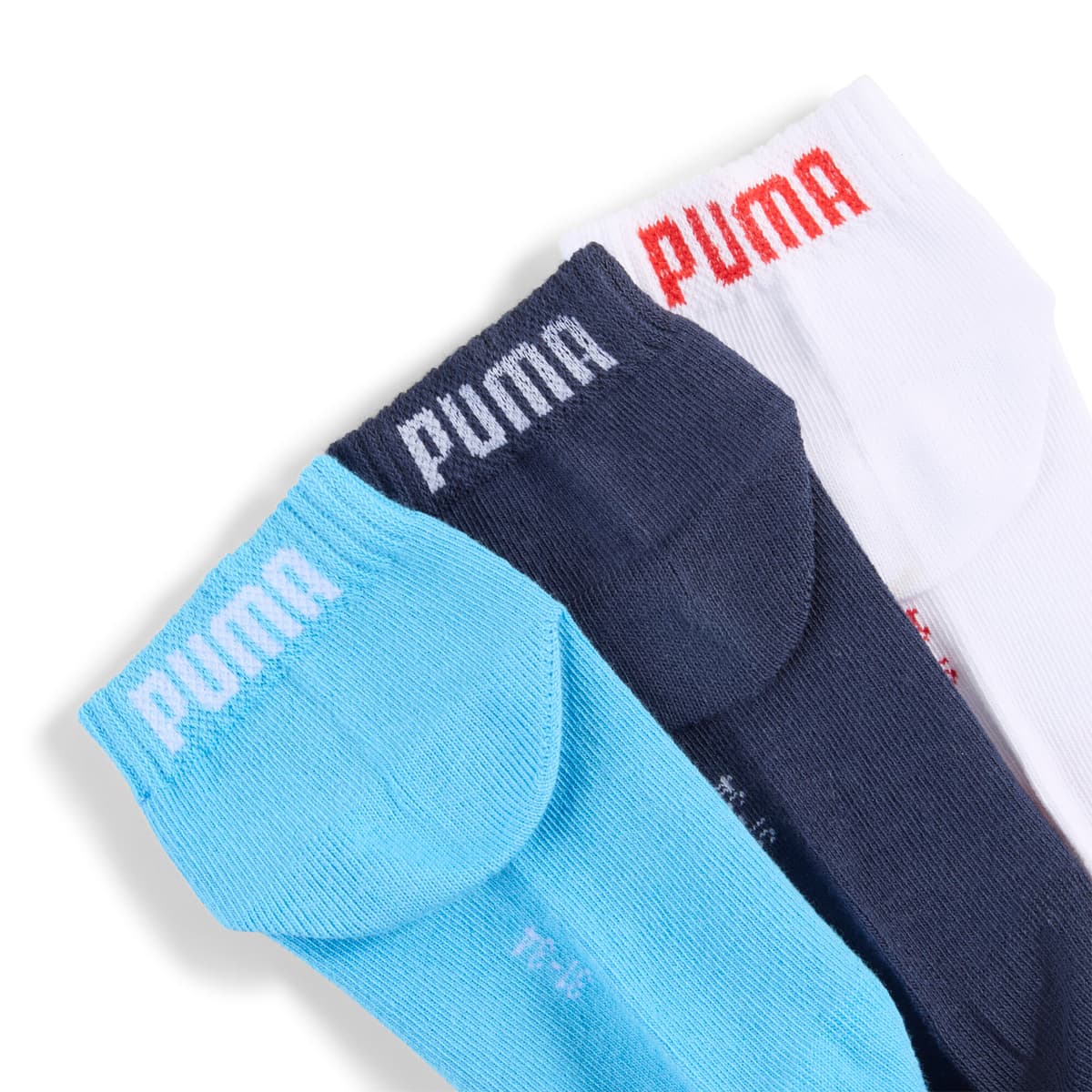 PUMA Korte sokken, Blauw/Rood, Maat 27-30 thumbnail 2
